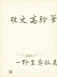 破文高干笔趣阁封面