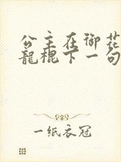 公主在御花园吃龙棍下一句封面