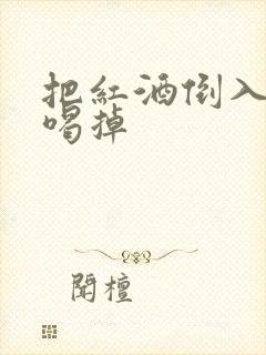 把红酒倒入b里喝掉