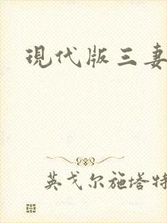 现代版三妻四妾