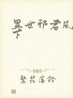 异世邪君风凌天下封面