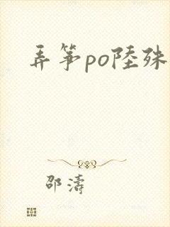 弄筝po陆殊词封面