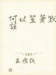 何以笙箫默 小说