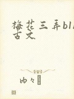 梅花三弄b1h古文封面