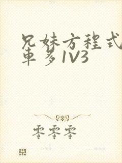 兄妹方程式多R车多1V3