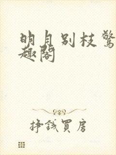 明月别枝惊鹊笔趣阁封面