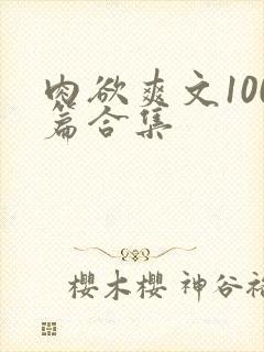 肉欲爽文100篇合集封面