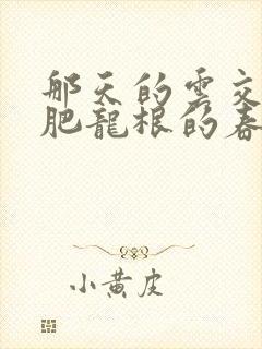 那天的云交雨合肥龙根的春天