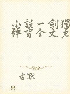 小说一剑独尊无弹窗全文免费阅读