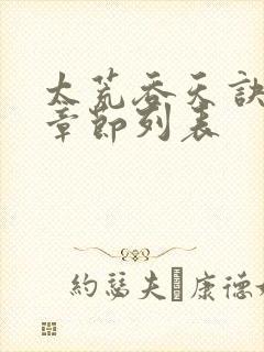 太荒吞天诀最新章节列表