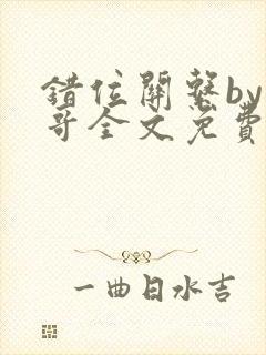 错位关系by东哥全文免费阅读