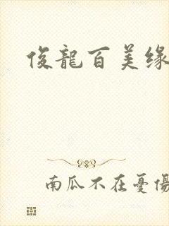 俊龙百美缘小说封面