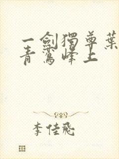 一剑独尊叶玄 青鸾峰上封面