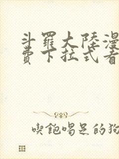 斗罗大陆漫画免费下拉式看漫画网站