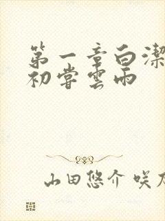 第一章白洁少妇初尝云雨封面