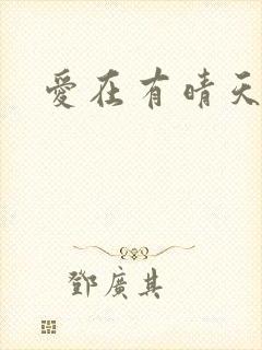 爱在有晴天