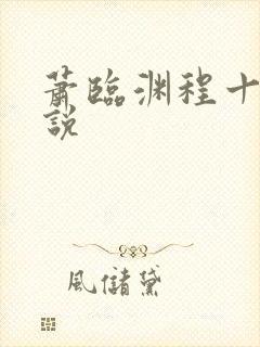萧临渊程十鸢小说封面