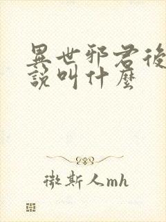 异世邪君后续小说叫什么封面