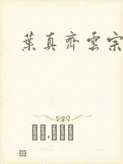 叶真齐云宗免费封面