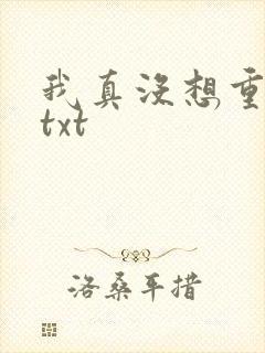 我真没想重生啊txt
