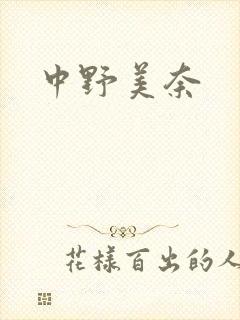 中野美奈封面