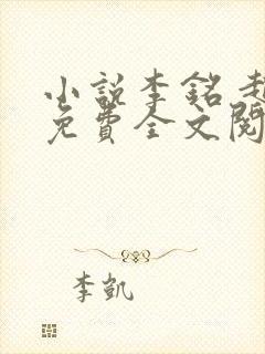 小说李铭 赵雪免费全文阅读