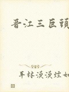 晋江三巨头是谁封面