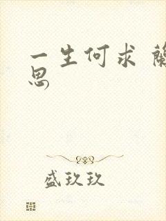 一生何求 兰思思