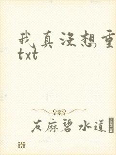 我真没想重生啊txt封面