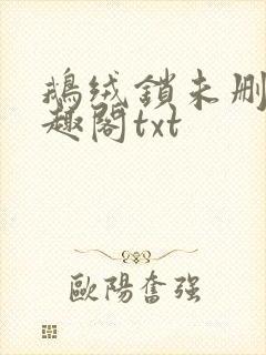 鹅绒锁未删除笔趣阁txt封面