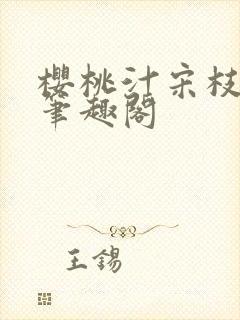 樱桃汁宋枝江野笔趣阁