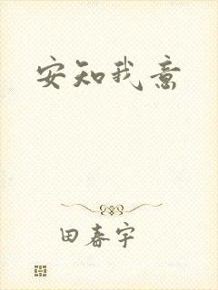 安知我意封面