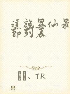 道诡异仙最新章节列表