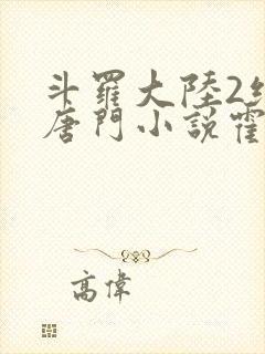 斗罗大陆2绝世唐门小说霍雨浩