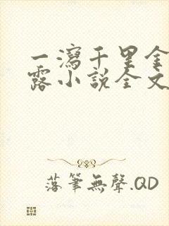 一泻千里金银花露小说全文免费阅读