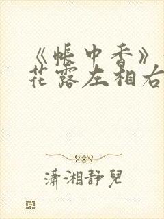 《帐中香》金银花露左相右相