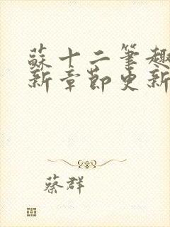 苏十二笔趣阁最新章节更新时间封面