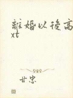 离婚以后高干txt封面