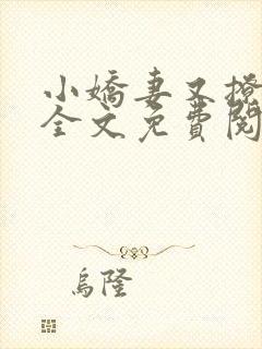 小娇妻又撩又甜全文免费阅读