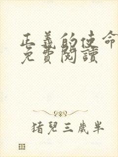 正义的使命全文免费阅读