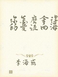 你怎么舍得让我的爱流向海