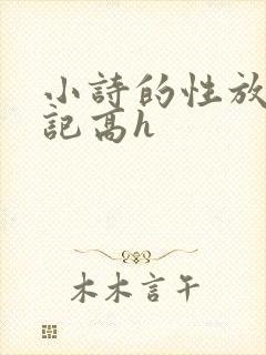 小诗的性放荡日记高h