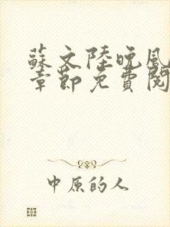 苏文陆晚风最新章节免费阅读笔趣阁封面