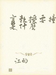 言教授要撞坏了是什么