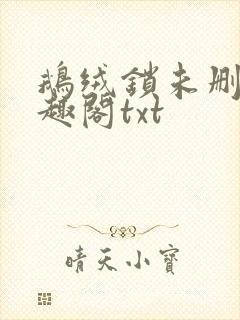 鹅绒锁未删除笔趣阁txt封面