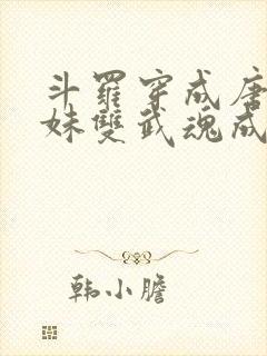 斗罗穿成唐三亲妹双武魂成神了免费阅读