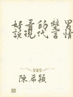 好看的双男主小说现代言情