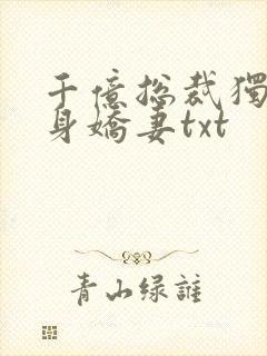 千亿总裁独宠替身娇妻txt