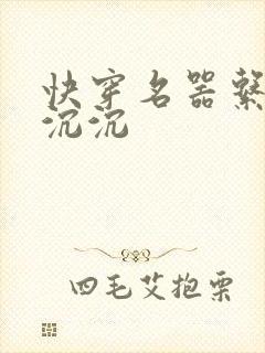 快穿名器系统叶沉沉