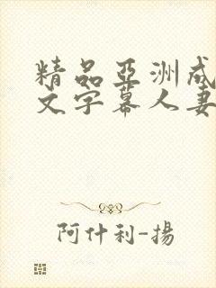 精品亚洲成人中文字幕人妻